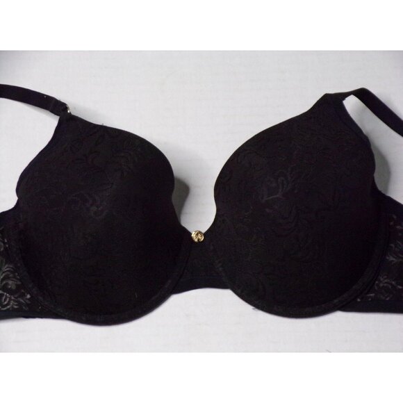 🆕NATORI Jacquard Contour Underwire T-Shirt Bra 34D Black #136059 - Picture 7 of 9
